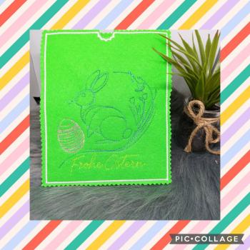 ITH - Stickdatei Schokoladenhülle Hase mit Ei